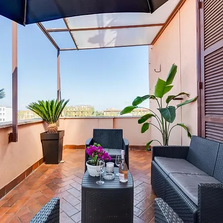 Terrace With A View Of Apartment Rome