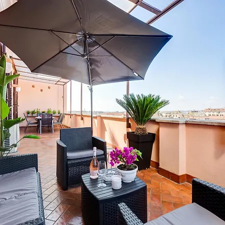 Terrace With A View Of Apartment Rome
